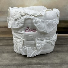 Pottery Barn Kids LoveShackFancy Sweet Dreams Ruffled Bow Baby Quilt Monogram OB