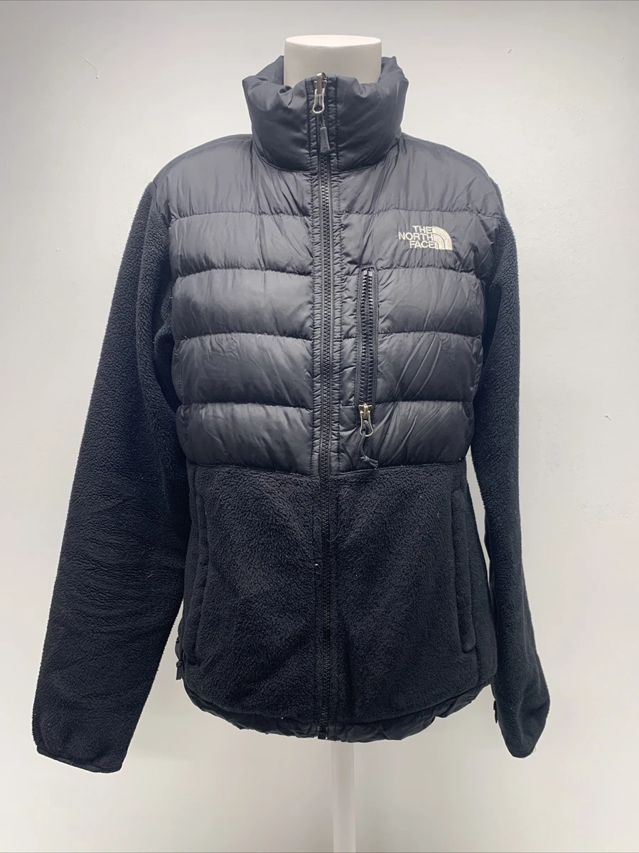 North Face Jacket Black 550 Fleece Long Sleeve Down Feather Puffer