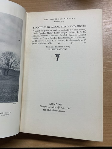 1920s/30s "SHOOTING BY MOOR FIELD AND SHORE" LONSDALE VOL III HARDBACK BOOK (P5) - Picture 7 of 20