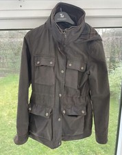 Fat Face Ladies Wax Jacket - Size 10 - With Hood