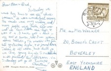 FAMILY HISTORY - POSTCARD - WALKER - BEVERLEY BISHOP'S CROFT YORKSHIRE