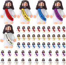 50 Pcs Mini Jesus Figures Easter Jesus Loves You Christ Toys Little Christ Fi...