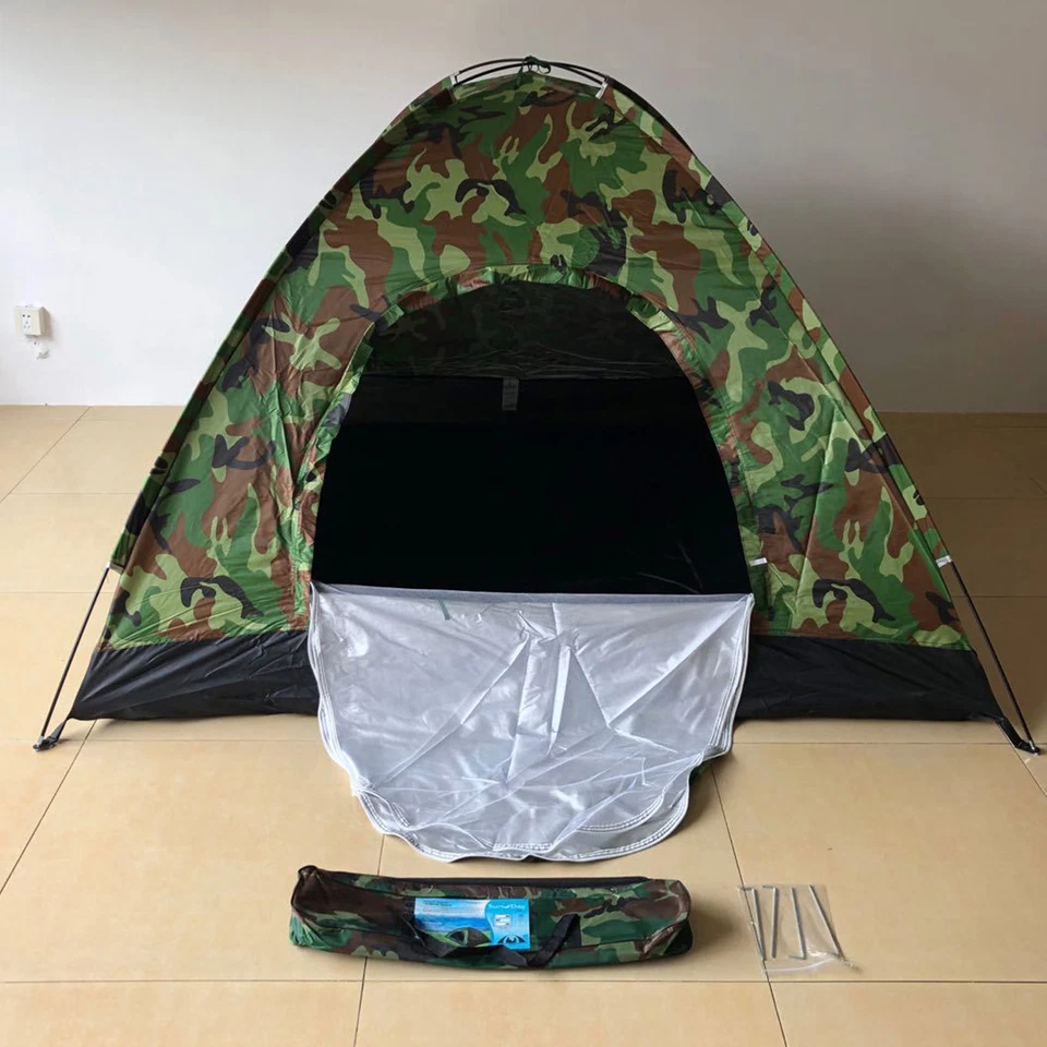 Tienda de campaña impermeable para 2-4 personas al aire libre cúpula familiar camping picnic refugio Foto 3 de 4