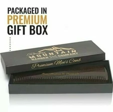 Hair Comb-Fine And Medium Tooth Head Hair,Beard, Mustache Warp Resistant, Sealed