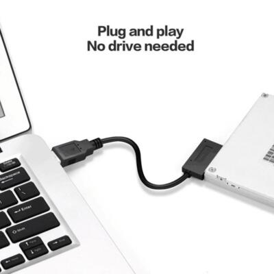 USB 20 auf Slimline SATA Adapter für optische CD/DVD-Laufwerke im Laptop Lot Z7