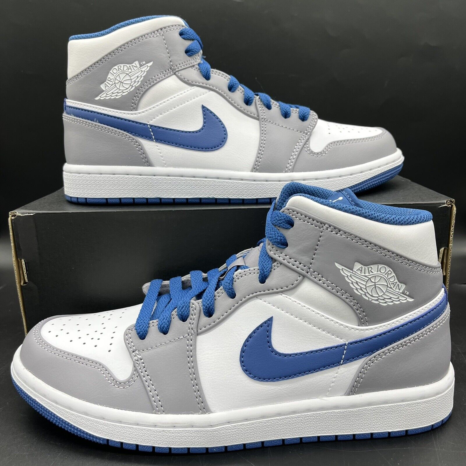 blue and silver air jordan 1