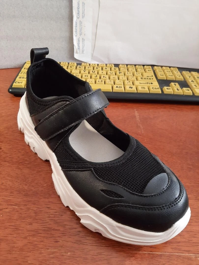 Kemisant Arch Support Walking Shoes for Gym Travel Black Size US 8.5/EU 40 New