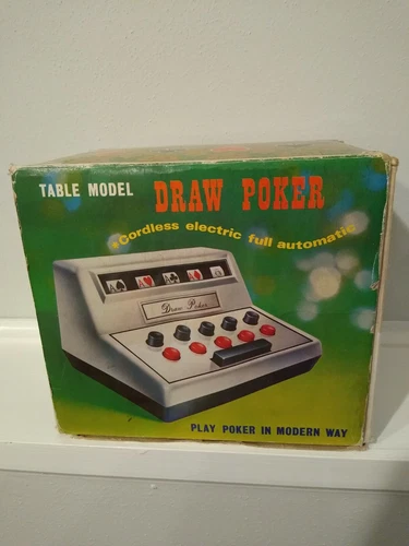 Draw Poker Table Top WACO 1971 Vintage Battery Operated Gambling At Home