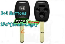 FOR Uncut Replacement Remote Head Key Fob Keyless Entry Honda accord 3+1 Buttons