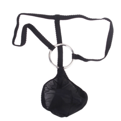 Sexy Herren G String Dessous Nachtwäsche Pouch Unterwäsche mit Ring   Schwarz