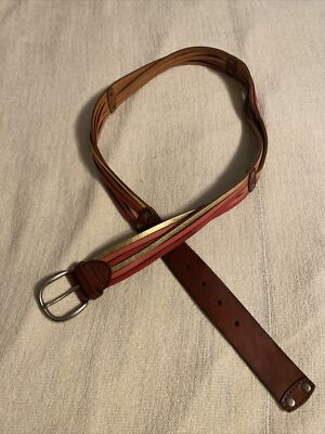Fossil Multicolor Woven Belt with Gold Buckle M women braided Fossil Women main image 3