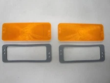 65 66 1965 1966  FORD TRUCK AMBER PARK LIGHT LENS SET W/ GASKETS  NEW*