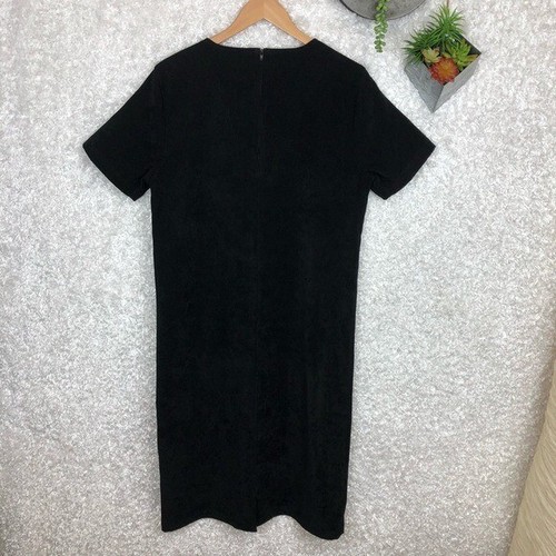Wearable Art Maxi Dress Jacket Set Black Microsuede Y2K Vtg 1999 Size M - Picture 7 of 10