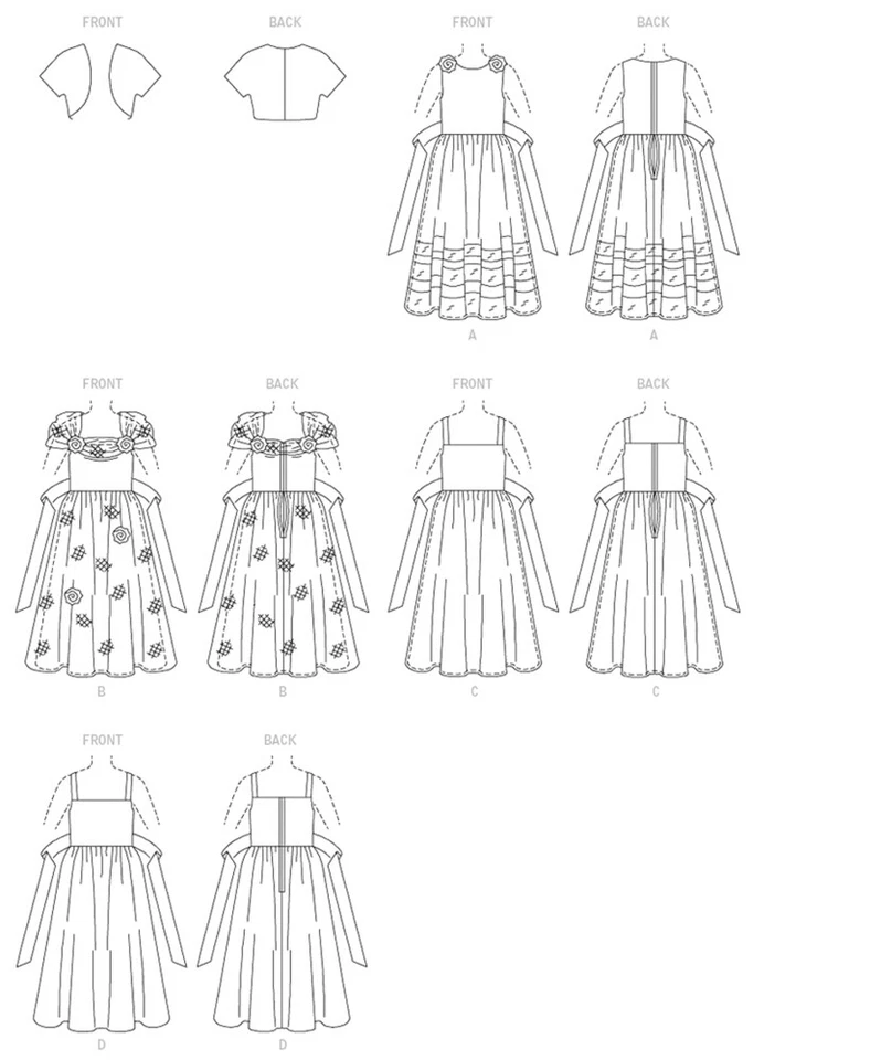 SEWING PATTERN Sew Girls Clothes Clothing Dress Flower Girl First Communion 3351 - Image 2 of 3