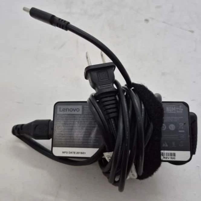 Lote Mixto de 5 Lenovo 65W USB-C 2 Puntas Adaptador de Alimentación CA con Cables de Alimentación Foto 4 de 4