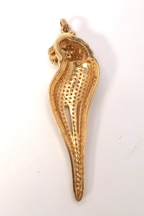 (MA2) Colgante Unisex Oro Amarillo 14k 5.2 Gramos Circonita Cúbica "Pantera" 2" Foto 4 de 4