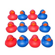 12 Red Blue 2 inch Floating Rubber Ducks New