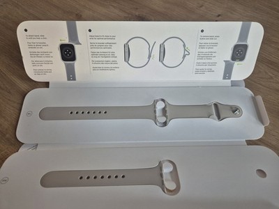 Original Apple Watch Sport Band starlight  stainless steel pin 45mm S/M und M/L