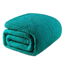King Blanket for Bed, Cozy Lightweight Fleece Blankets King  90x104 IN  Teal