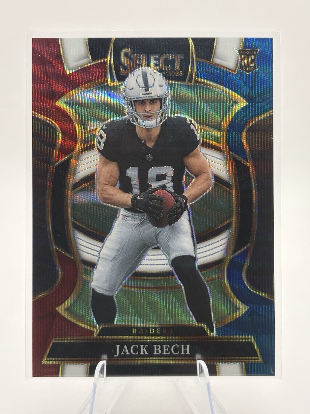 2025 Panini Select Jack Bech Concourse RC Tri-Color Prizm /399 Rookie RC Raiders