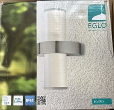 Elgo Außen-Wandlampe Beverly 2 Flaumige Wandleuchte Edelstahl IP44 