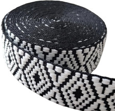 Cotton Webbing 1.5 Inch Striped Webbing Polyester Webbing Heavy Duty Ribbon for