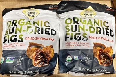 2 Bags Sunny Fruit USDA Organic Sun Dried Smyrna Figs Fruit Unsulfured 40 OZ