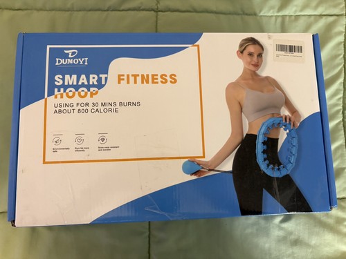 DUMOYI Smart Hoop Adjustable Weighted Fitness Hoop Blue w/ Weighted Ball