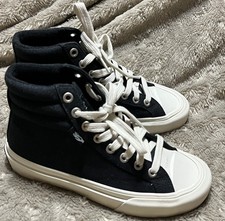 NEW Straye Black Canvas High Top Skate Sneakers Unisex Youth Size 3 Womens 4.5