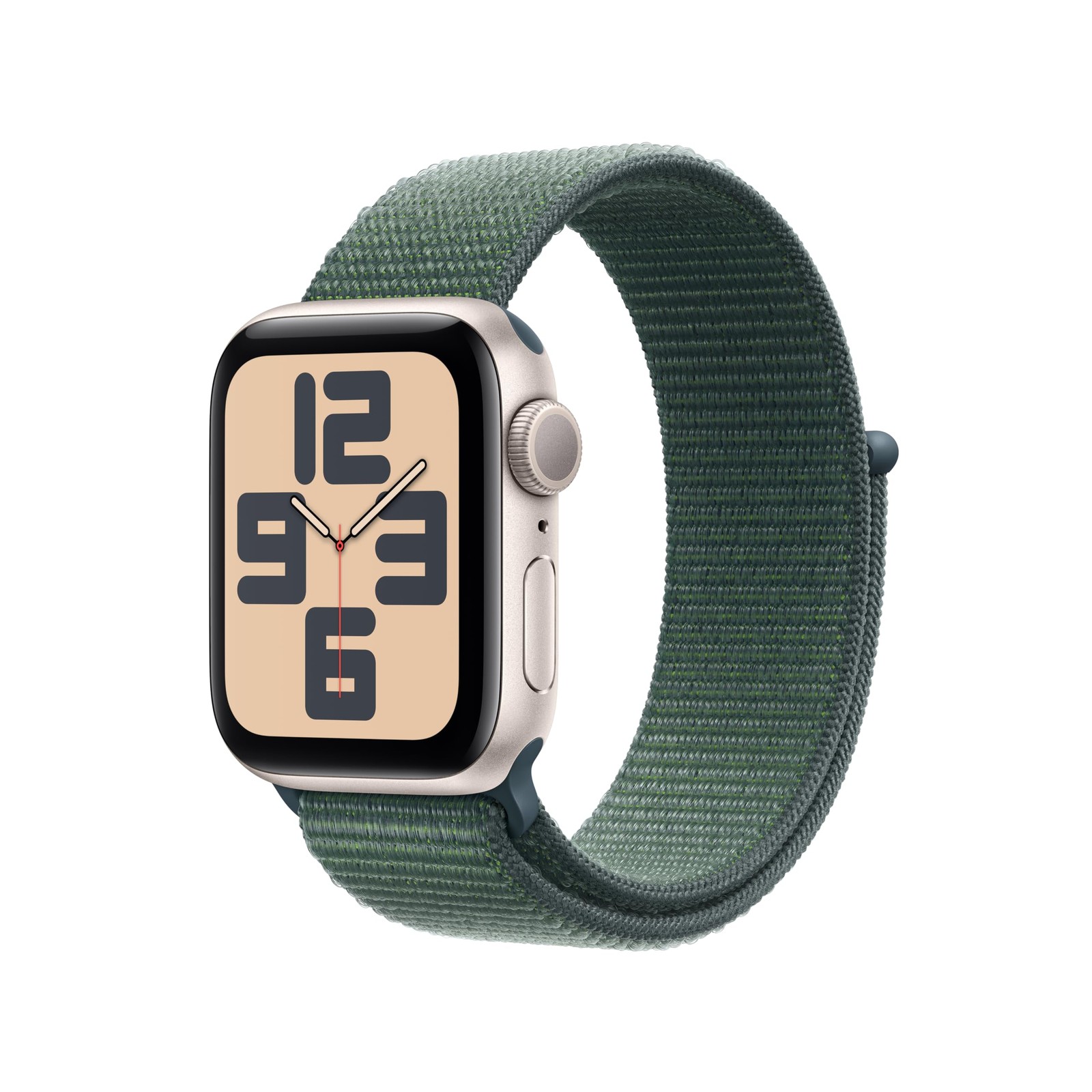 Apple Watch SE 2 40mm Starlight Aluminum Case with Lake Green Sport Loop MXEH3LL/A-image