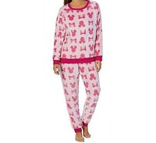Disney Women's 2-Piece Fleece Jogger Lounge Set Pink Minnie 2XL New With Tags