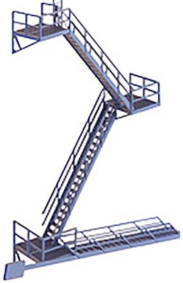 Walthers Cornerstone HO Scale Building/Structure Kit Modern Fire Escape