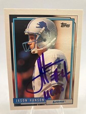 Jason Hanson Signed 1992 Topps Detroit Lions Rookie Card-#711-On Card Auto. rookie card picture