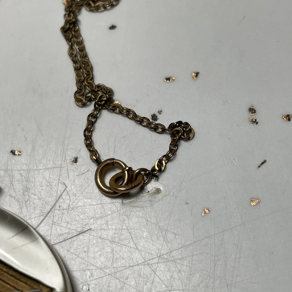 Hermes Greek God Pendant Necklace 12k Gold Filled Intaglio Acrylic - Image 4 of 4