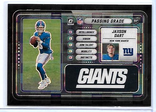 Jaxson Dart [Black Pandora] #2 2025 Panini Donruss Optic Passing Grade card