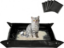 5 PCS Portable Travel Cat Litter Box Foldable Packable Waterproof Camping