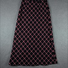Vtg Pendleton Skirt Womens 6 Black Wool Plaid A-Line Midi Flannel USA High Waist