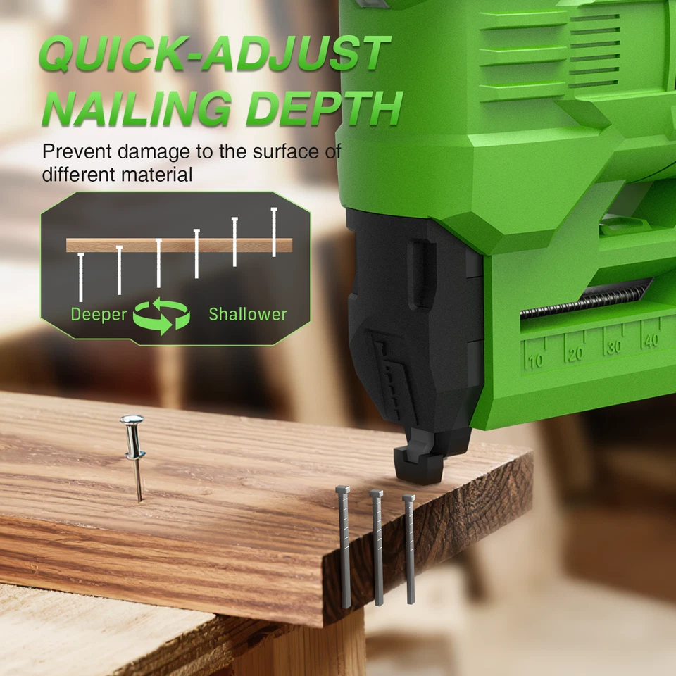 TaskStar 2in1 Akku Tacker Nagler Nagelpistole Nagelgerät Nagelmaschine 2 x Akkus - Bild 3 von 4