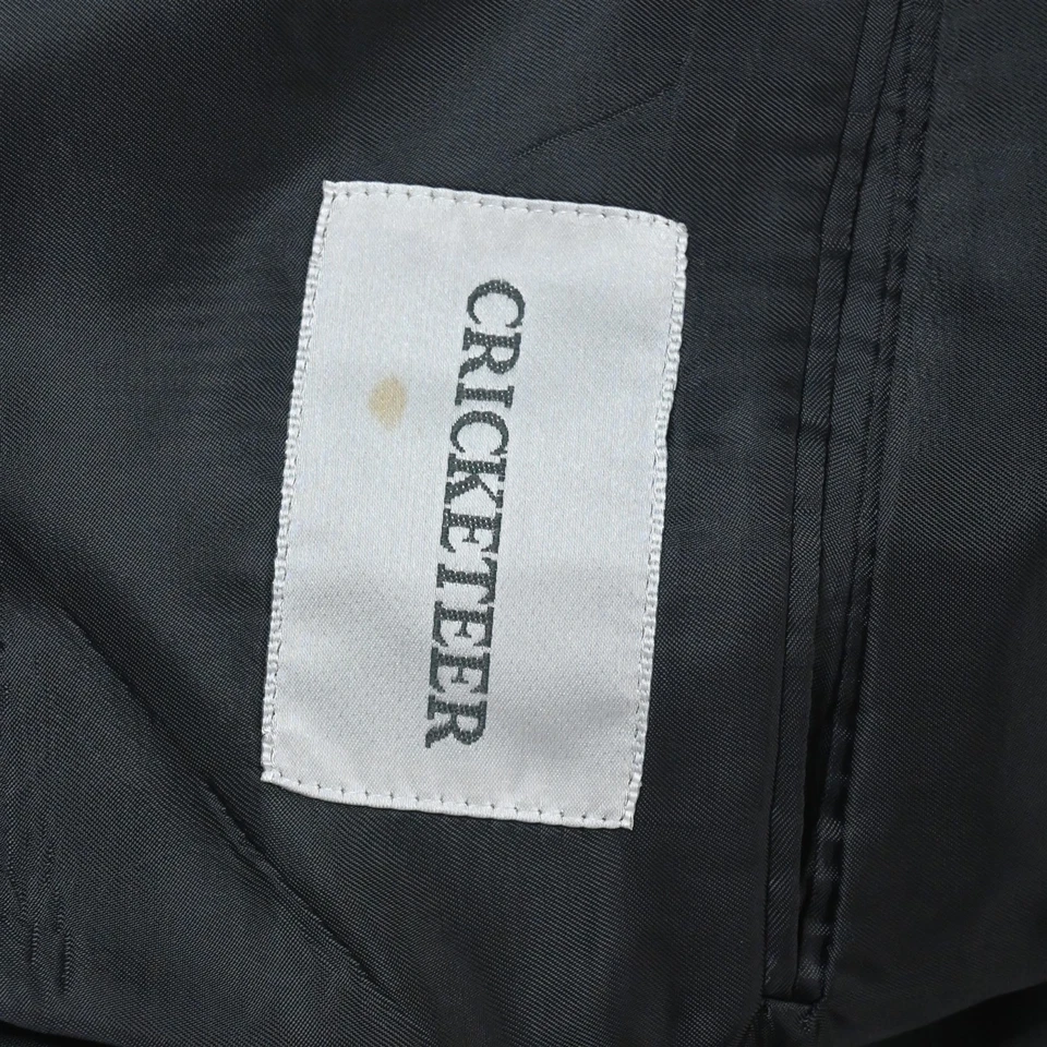 Traje de Hombre De Colección Hecho en EE. UU. Doble Pecho 54L 42x30 Gris Tiza Rayas 100% Lana Foto 4 de 4