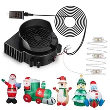 Air Blower Fan for Inflatables, 12V 0.8A Mini Airup Replacement 0.8A/3LEDS