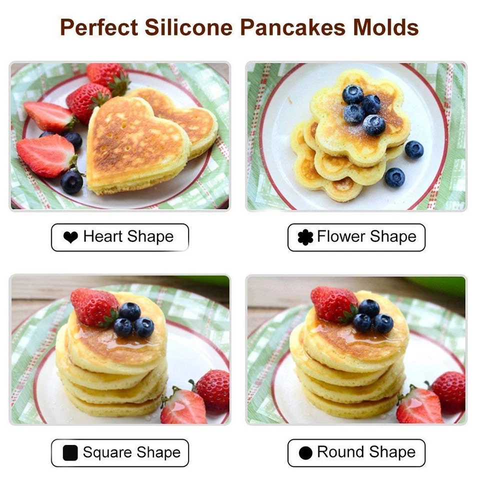 Pfannkuchenform2 PCS Silikon Pancake Form Mikrowelle Backform Eier Wilderer A... - Bild 4 von 4