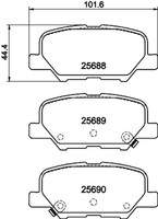 Bremsbelagsatz Scheibenbremse Hella Pagid 8DB 355 020-291 FüR Mitsubishi Mazda 3