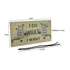 Cat Wood Sign 8x4 Yellow Hanging Plaque Wall Decor Door Quote Pet Lover Gift