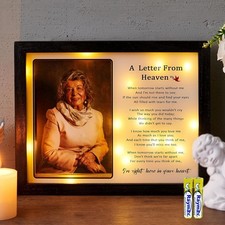 Sympathy Gift Memorial Shadow Memorial Picture Frame for Loss of Loved 4x6 Ph...