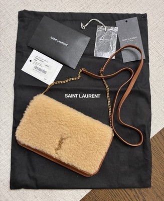 Saint Laurent Shearling Cassandre Mini Bag