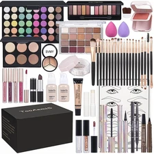 Makeup Set for Women Full Kit Includes, eyeshadow、 liquidfoundation,Loose pow...