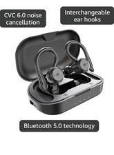 Wireless Stereo Bluetooth Earbuds for Sport Running Black