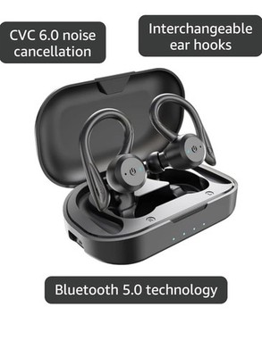 Wireless Stereo Bluetooth Earbuds for Sport Running Black