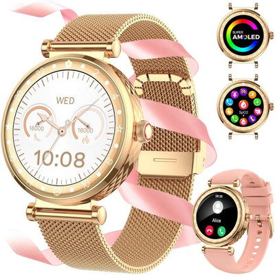 Smart Watch for Women, AMOLED HD Display Fitness Tracker Bluetooth Make/Answer C