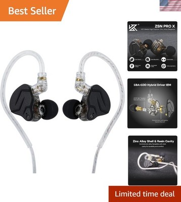 Advanced KZ ZSN PRO X HiFi In-Ear Monitors - Detachable Cable & Noise Isolation